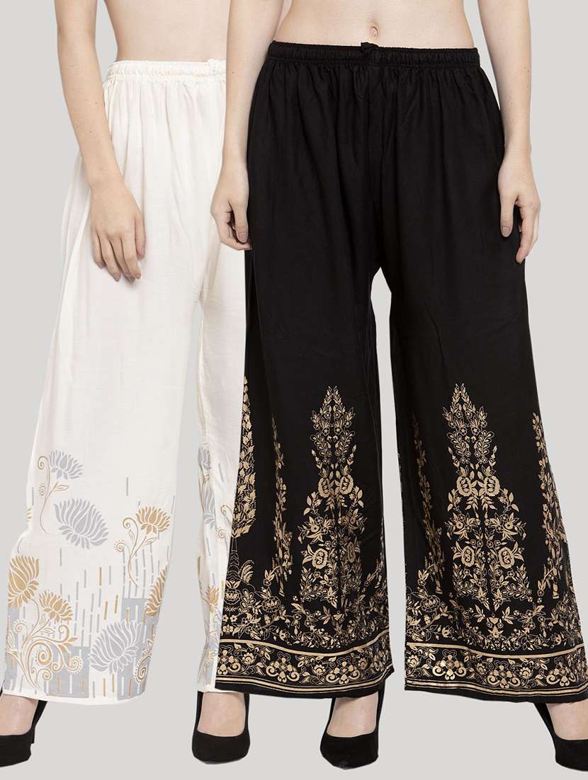 pack of 2 printed palazzo