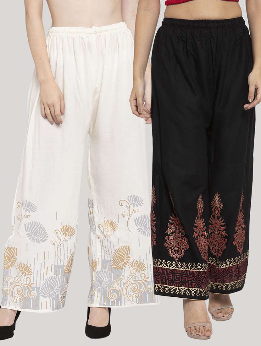 pack of 2 printed palazzo