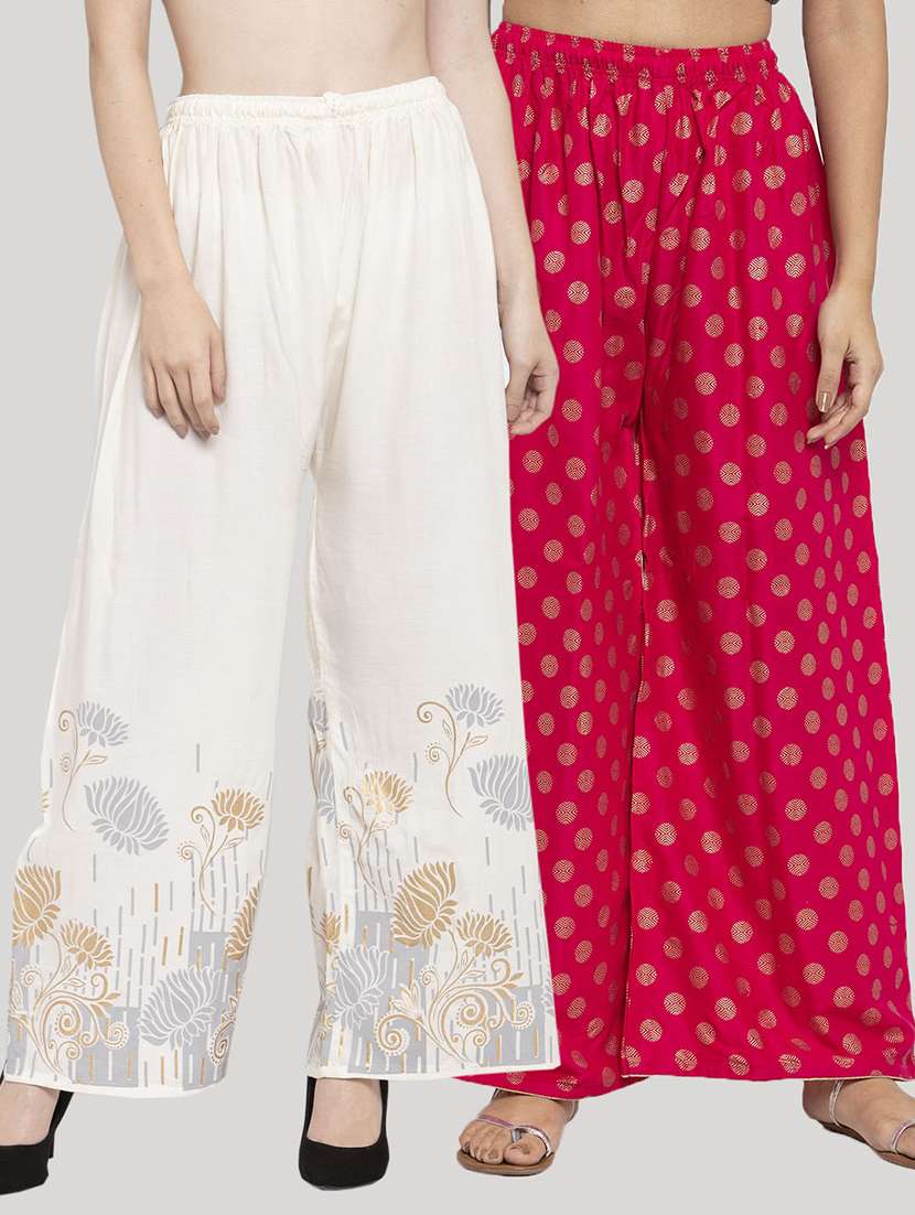 pack of 2 printed palazzo