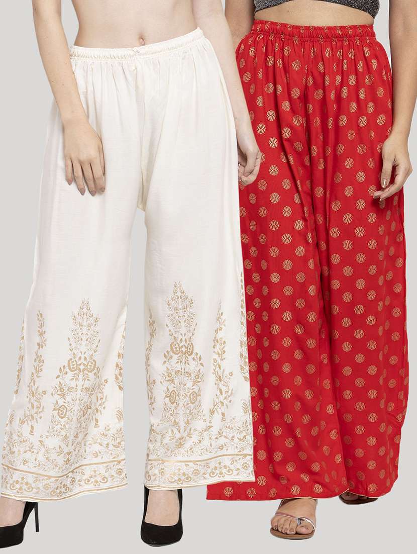 pack of 2 printed palazzo