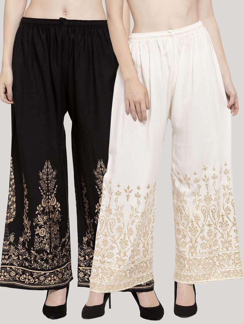 pack of 2 printed palazzo