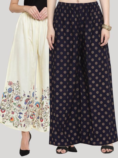 set of 2 pcs printed palazzo - 18415089 - Standard Image - 0