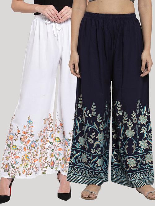 set of 2 pcs printed palazzo - 18415106 -  Standard Image - 0