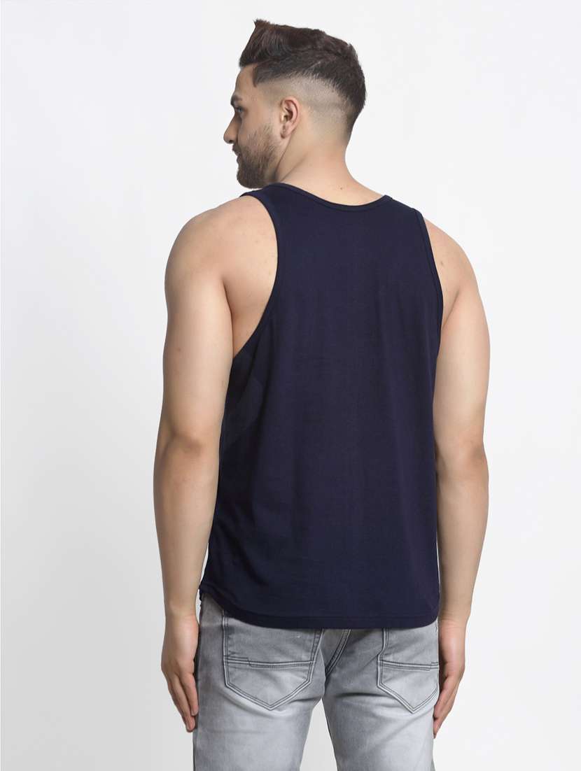 navy chest-printed vest - 18415653 -  Standard Image - 2