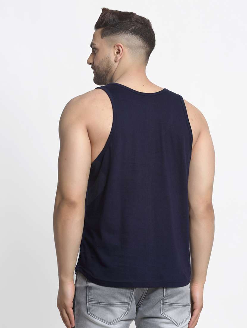 navy chest-printed vest - 18415683 -  Standard Image - 2