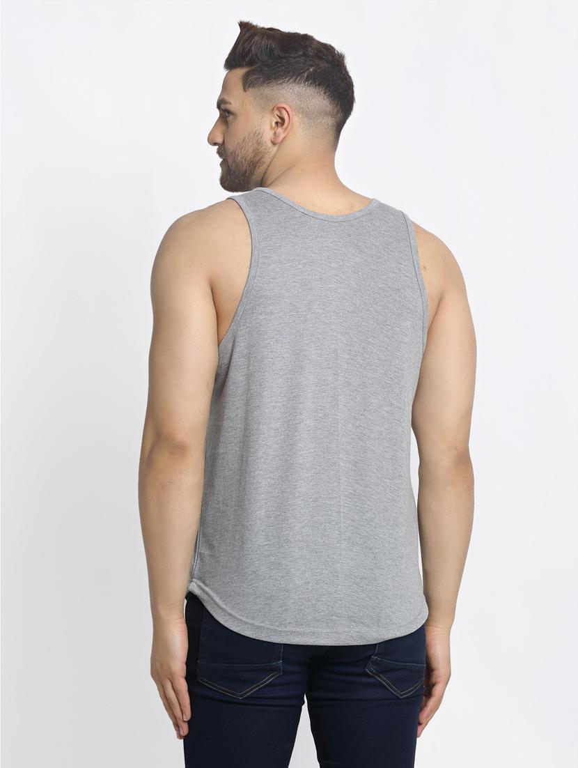 grey chest-printed vest - 18415713 - Standard Image - 2