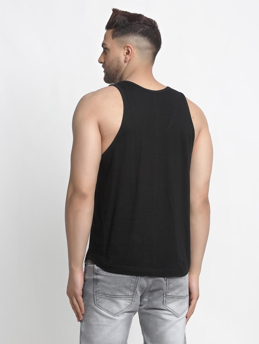 black chest-printed vest - 18415747 - Standard Image - 2