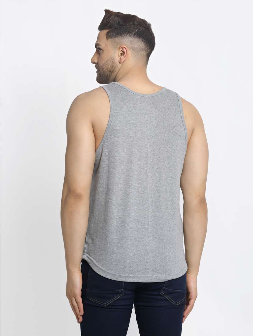 grey chest-printed vest - 18415764 - Standard Image - 2