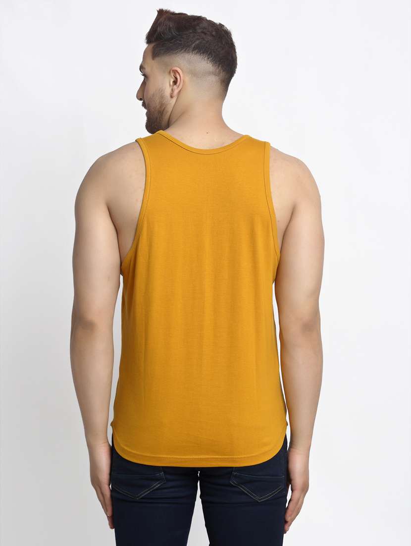 mustard chest-printed vest - 18415788 -  Standard Image - 2