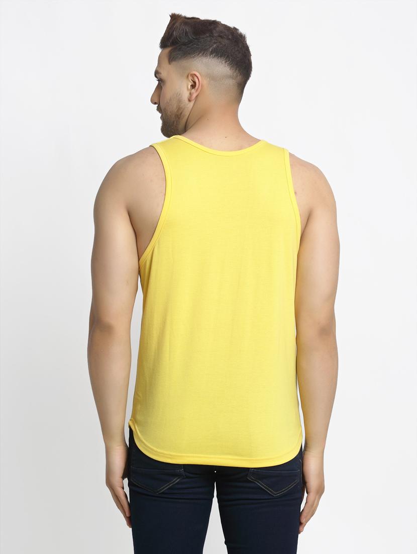 yellow chest-printed vest - 18415802 - Standard Image - 2
