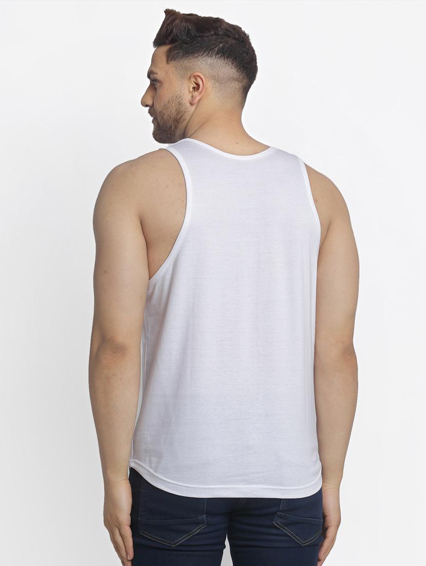 white chest-printed vest - 18415819 - Standard Image - 2
