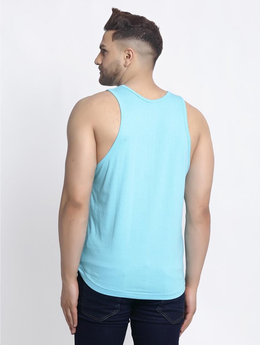 turquoise chest-printed vest - 18415822 - Standard Image - 2