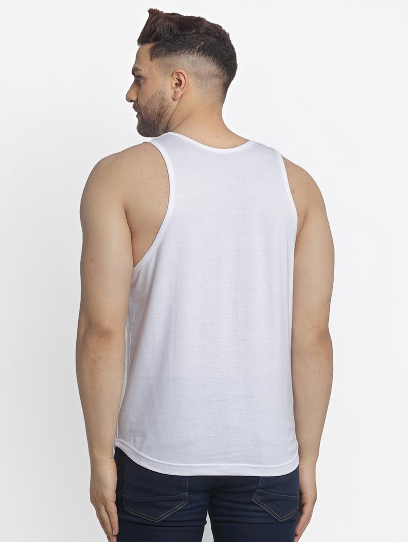white chest-printed vest - 18415834 - Standard Image - 2