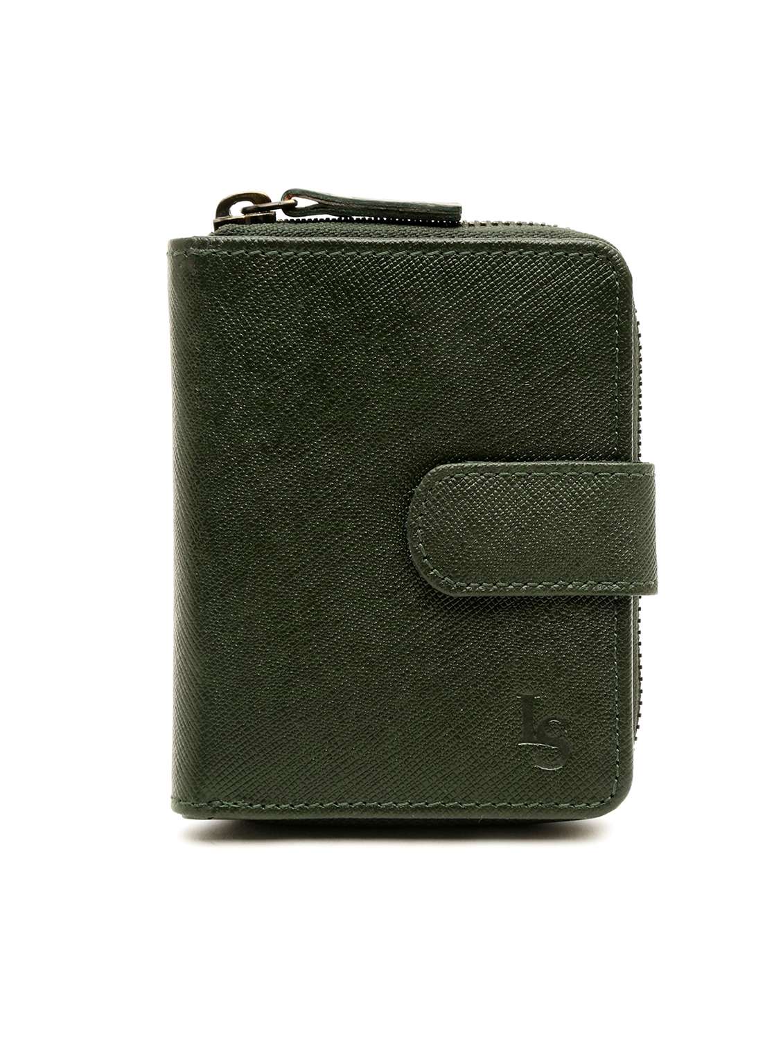 seaweed green leather wallet