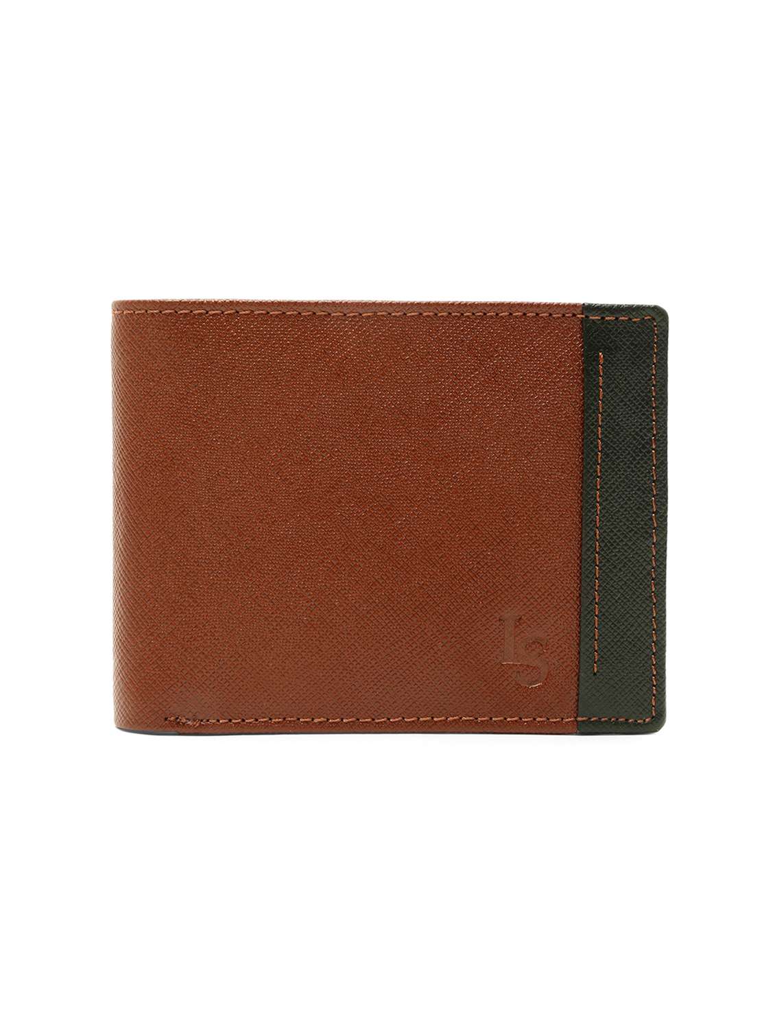 british tan textured wallet