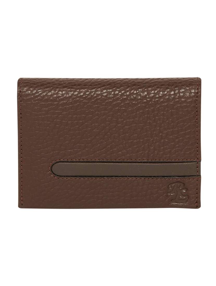 brown solid card holder