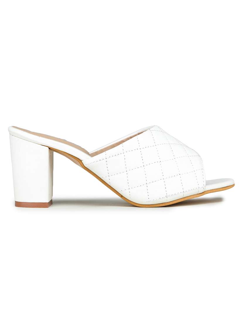 white slip on sandal - 18417047 -  Standard Image - 2