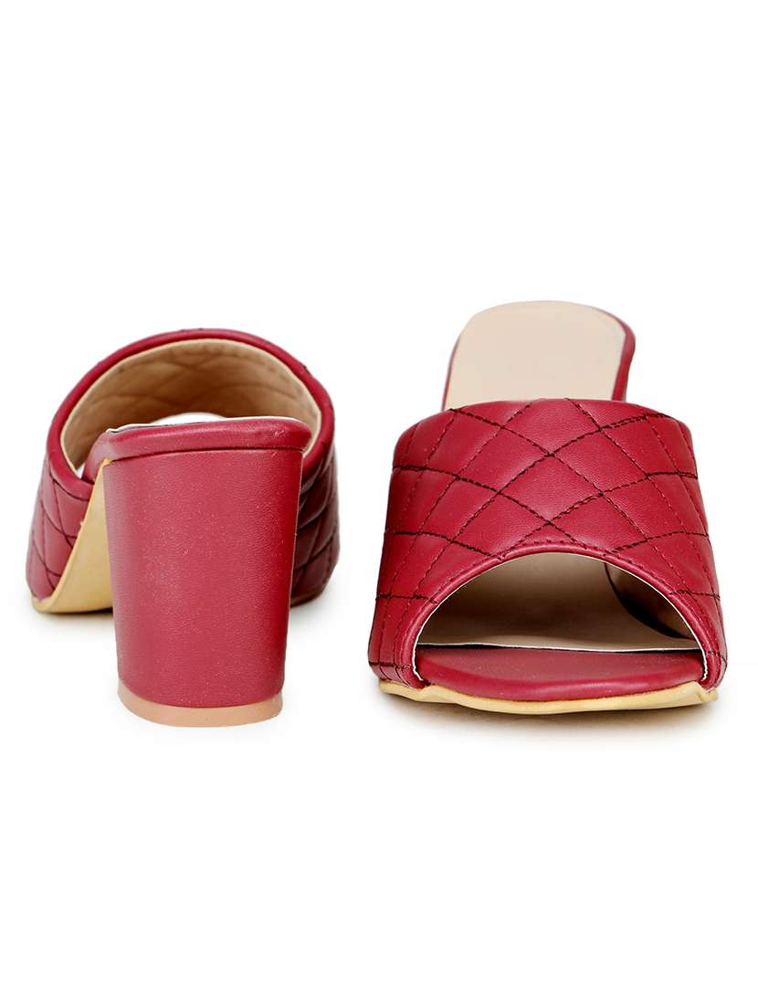 maroon slip on sandal - 18417050 -  Standard Image - 2