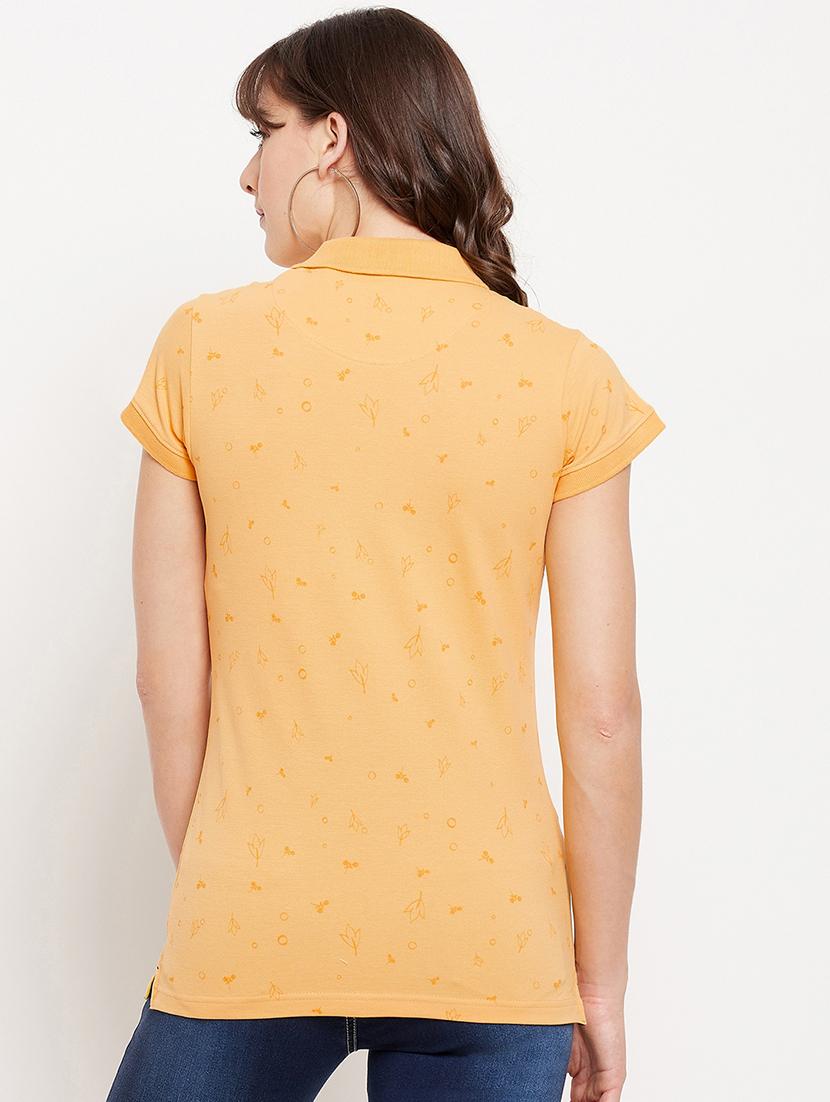 polo neck printed tee - 18417244 - Standard Image - 2