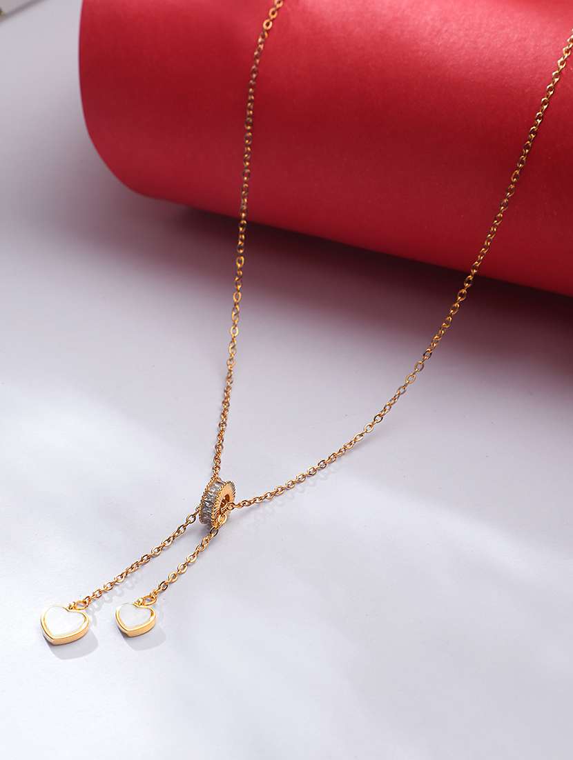 golden heart pendant necklace