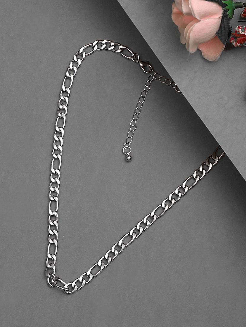 silver thick linked chain