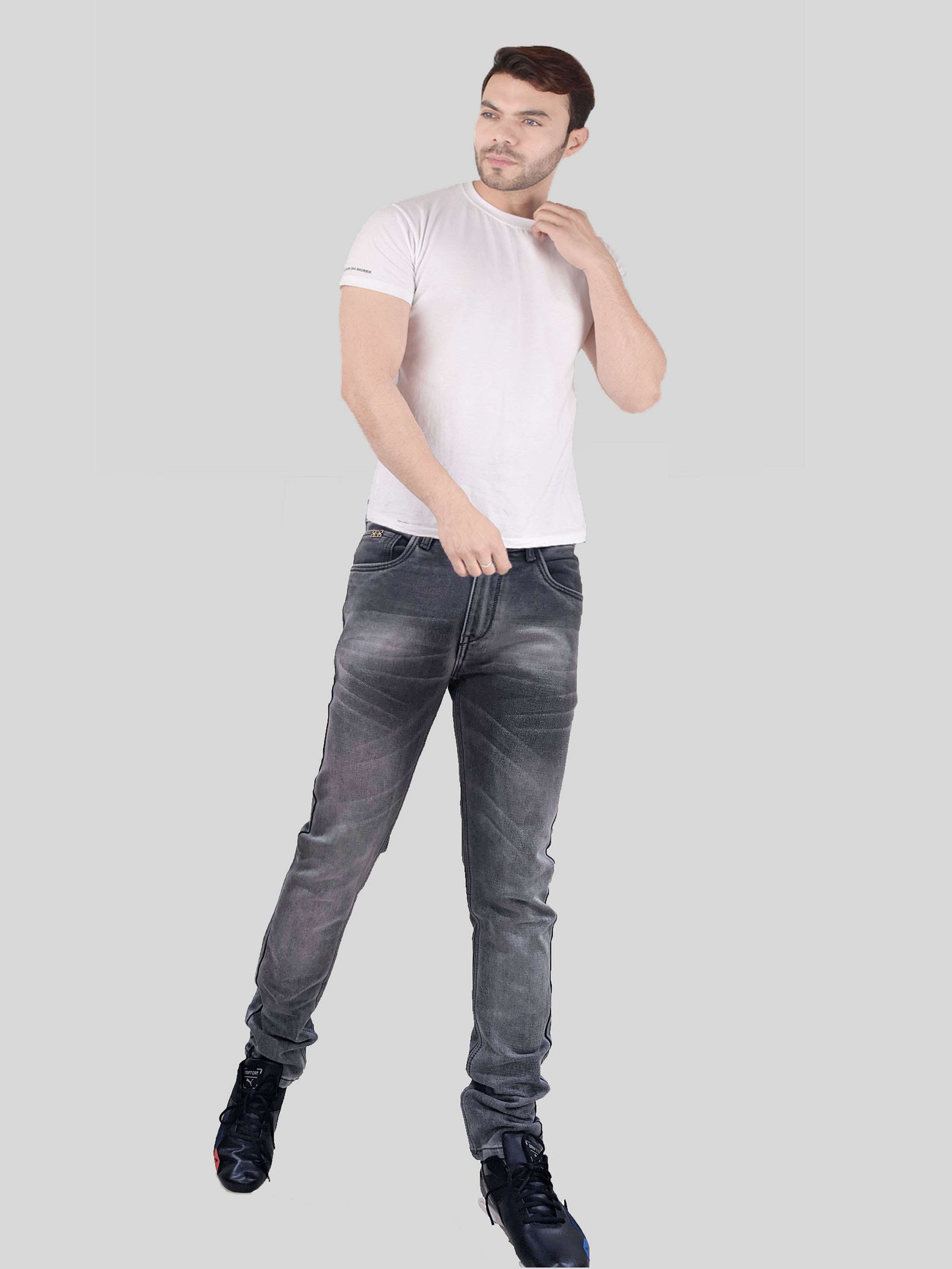 mens slim fit plain jeans