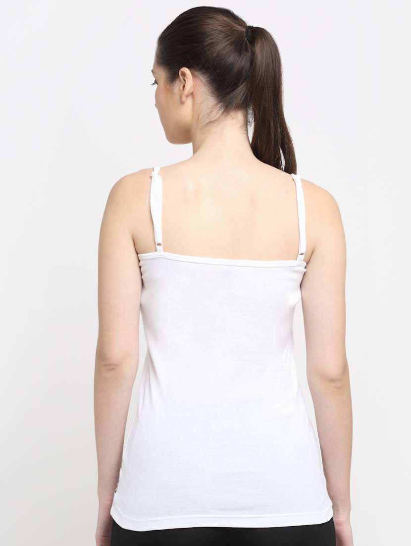 white solid camisole - 18417956 -  Standard Image - 2