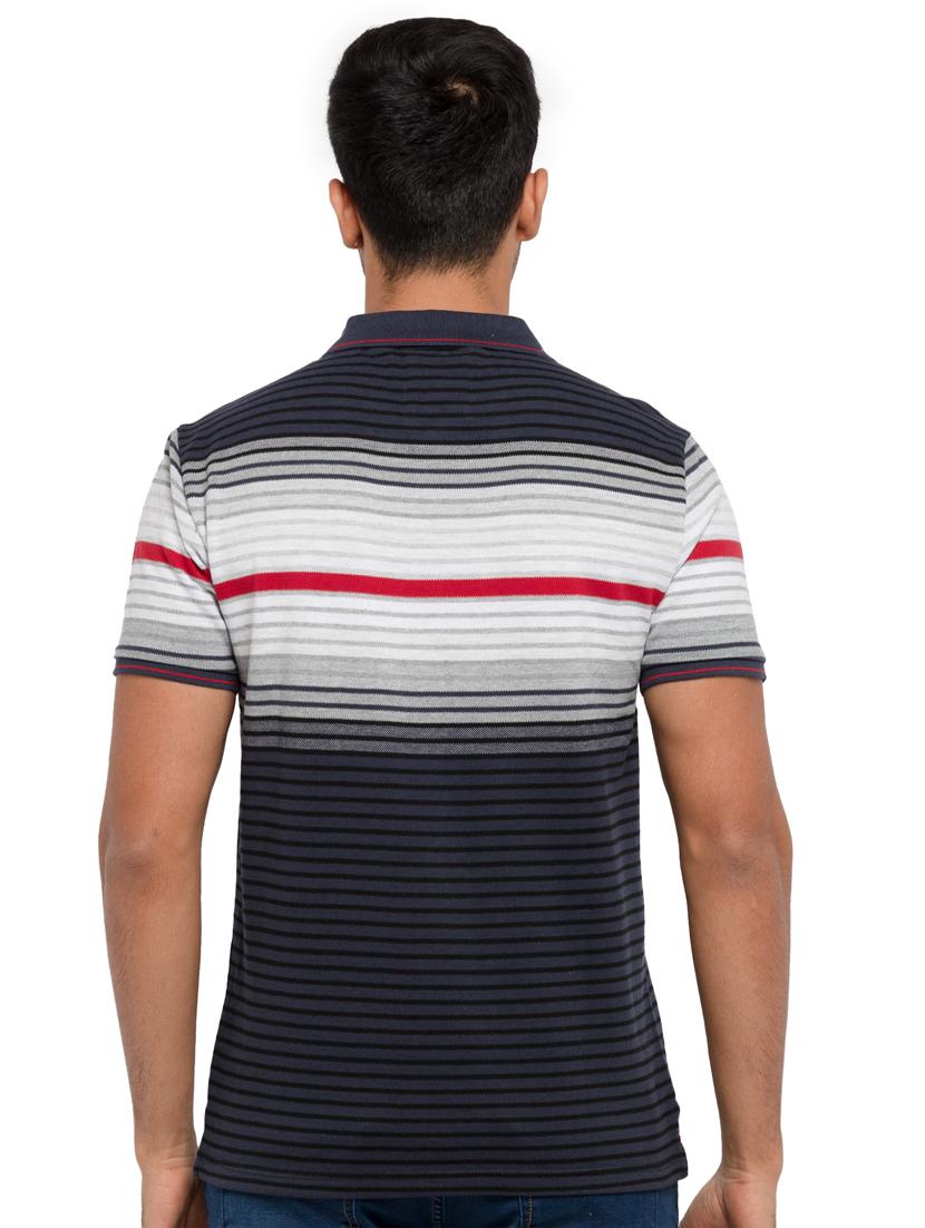 grey striped polo t-shirt - 18418386 - Standard Image - 2