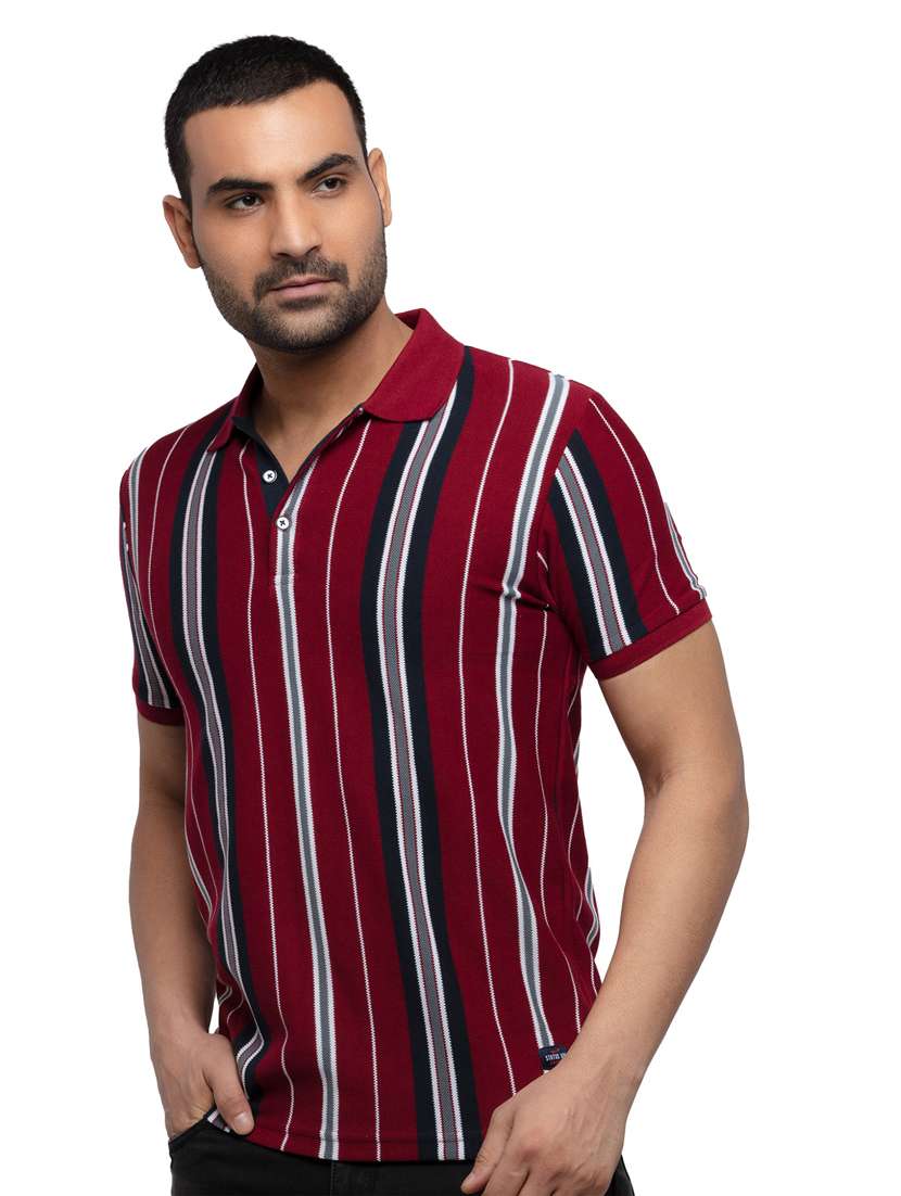 red striped polo t-shirt - 18418394 -  Zoom Image - 0
