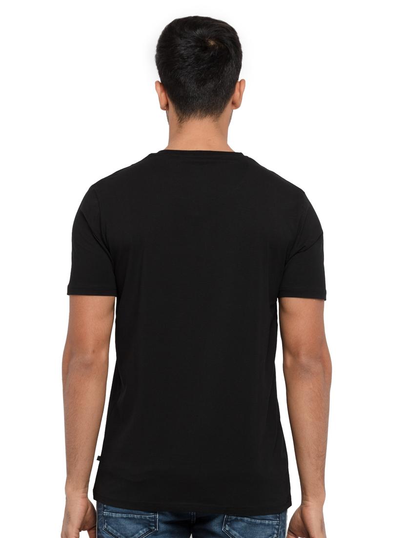 black chest-printed t-shirt - 18418427 - Standard Image - 2