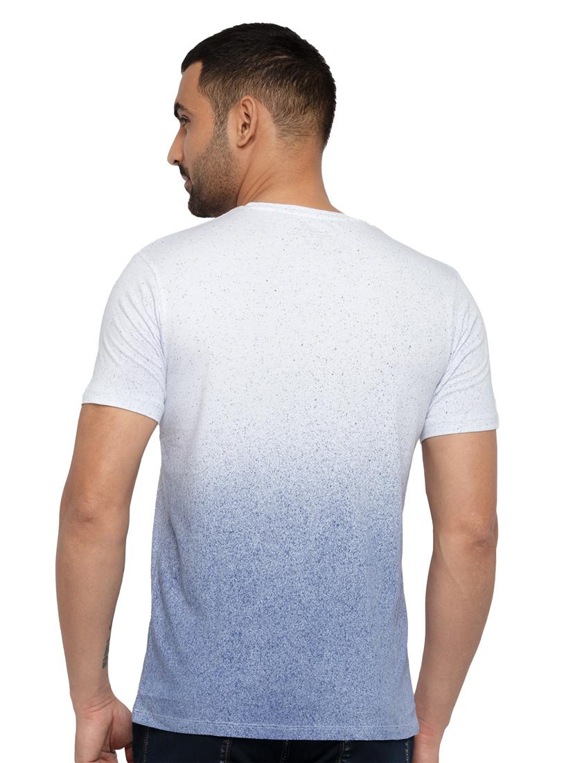 blue chest-printed t-shirt - 18418429 - Standard Image - 2
