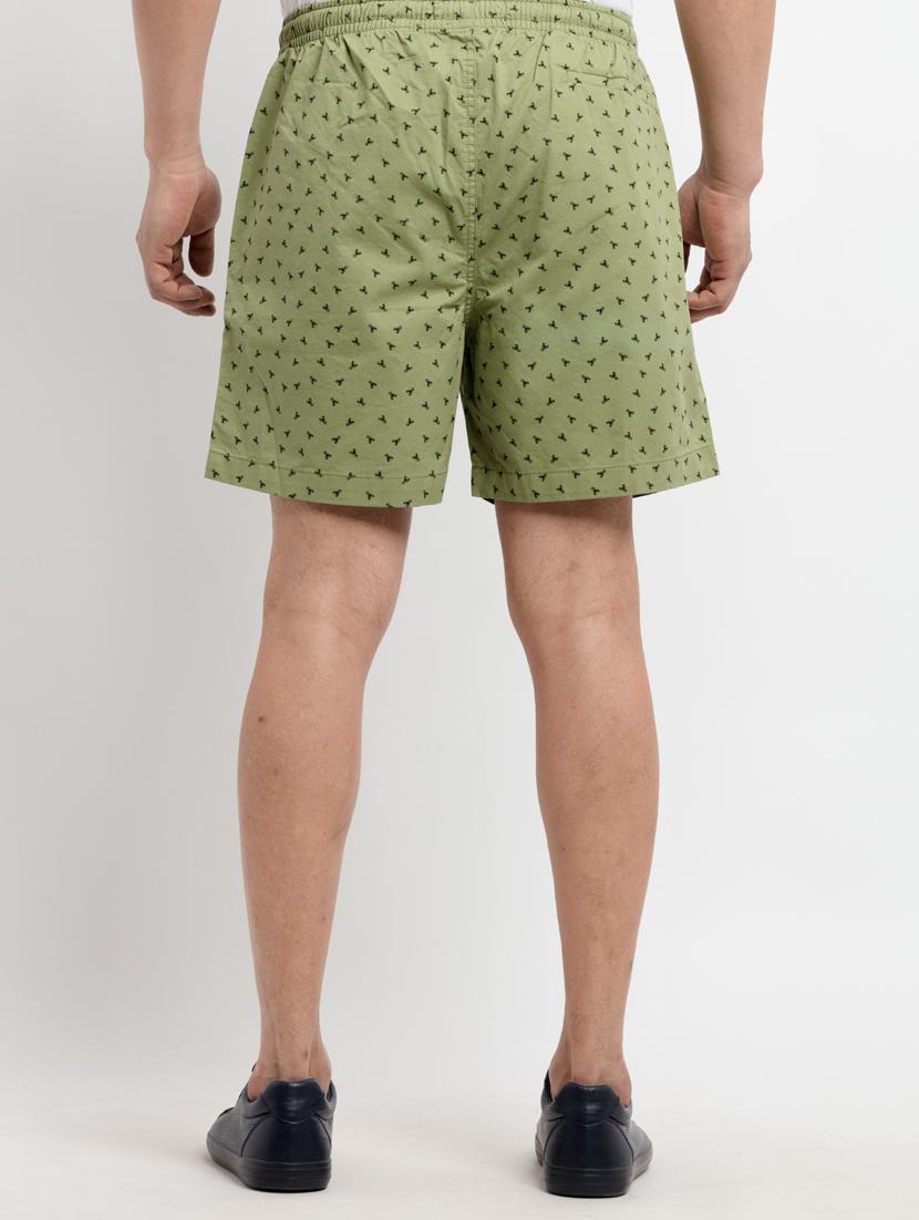 green printed short - 18418542 - Standard Image - 2