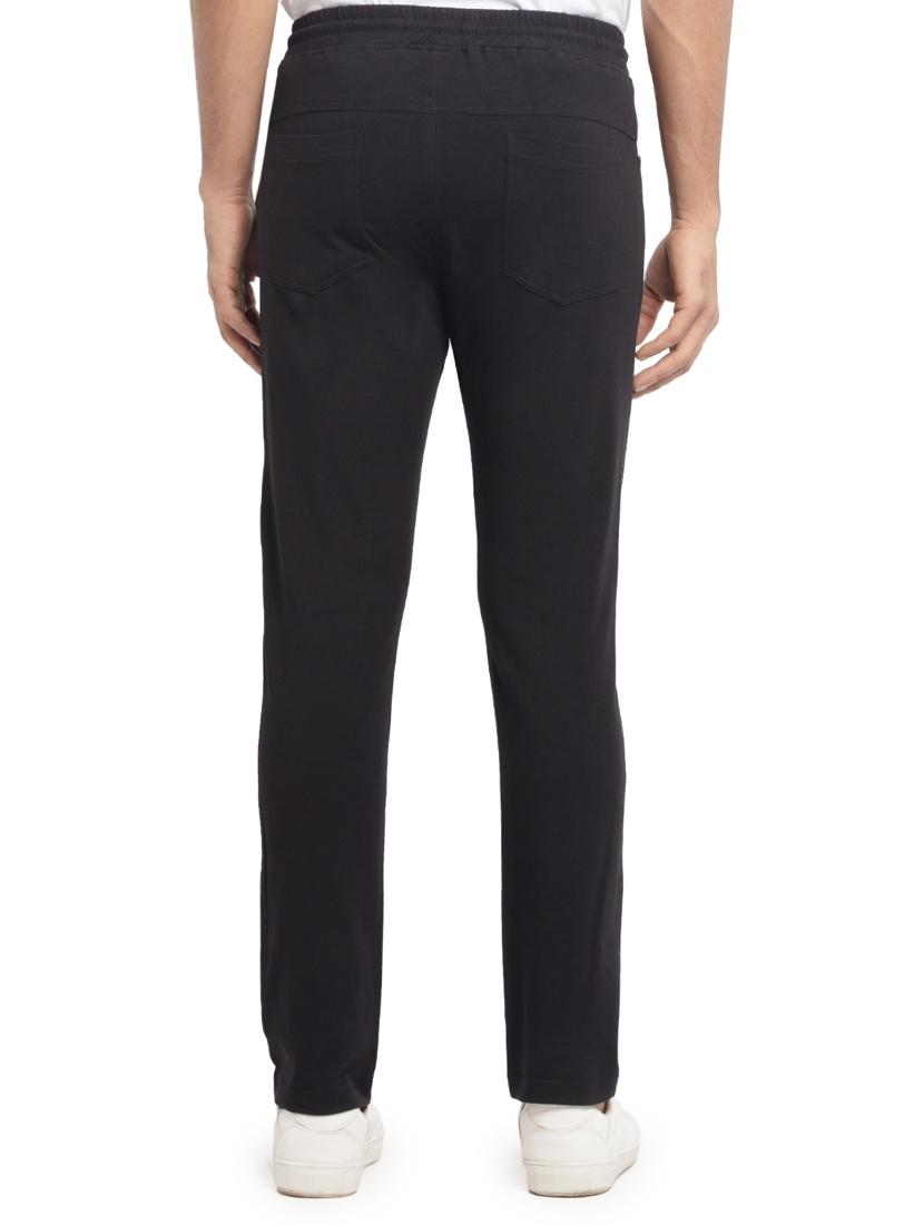 black solid full length track pant - 18418626 - Standard Image - 2