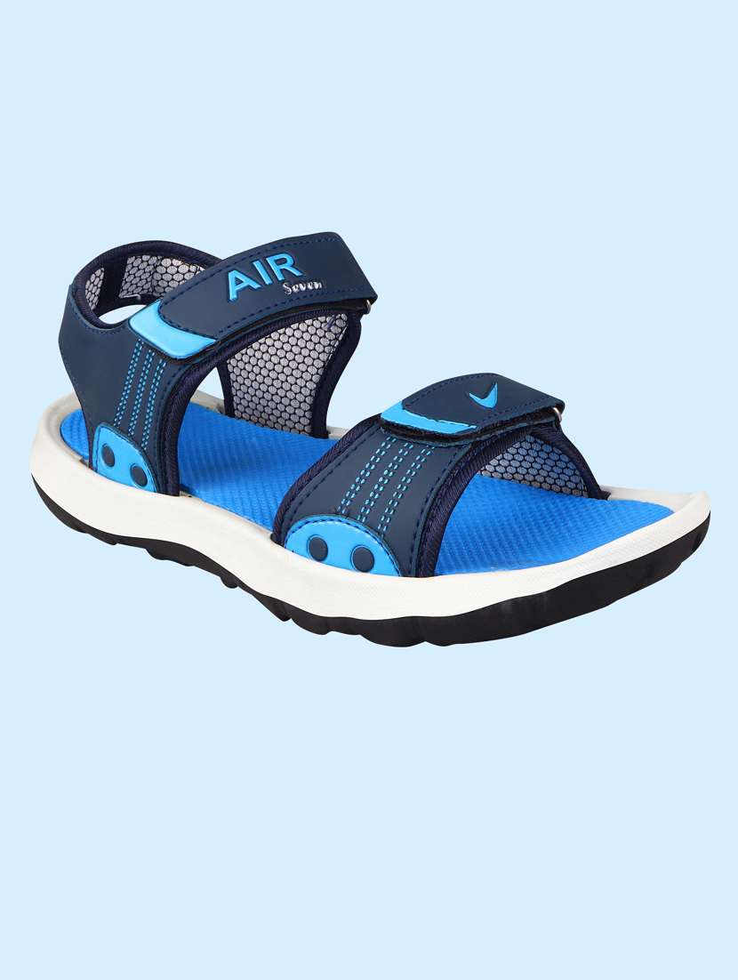 blue synthetic & mesh back strap sandals - 18418762 -  Zoom Image - 0