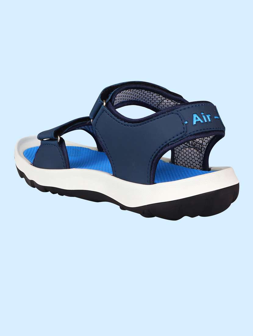 blue synthetic & mesh back strap sandals - 18418762 - Standard Image - 2