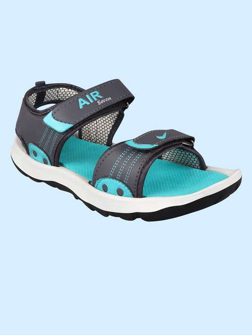green synthetic & mesh back strap sandals - 18418763 -  Standard Image - 0