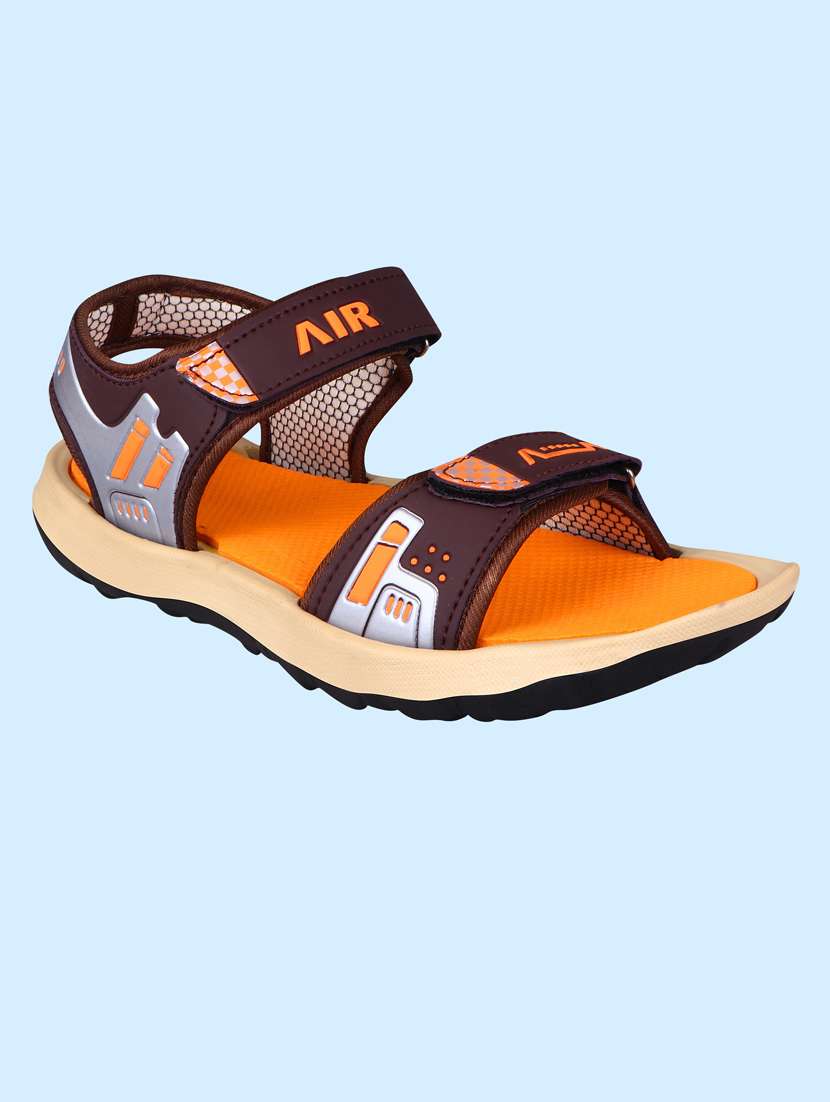 orange synthetic & mesh back strap sandals - 18418770 -  Zoom Image - 0