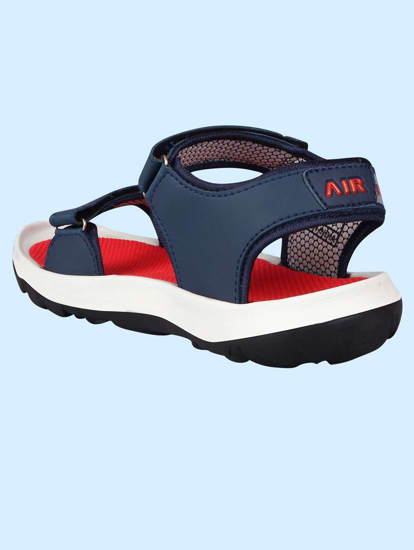 red synthetic & mesh back strap sandals - 18418771 -  Standard Image - 2