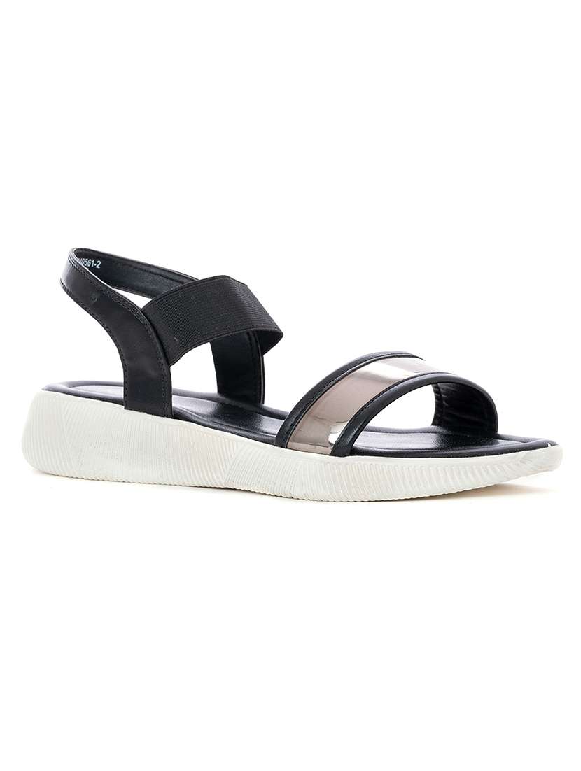 grey synthetic back strap sandals