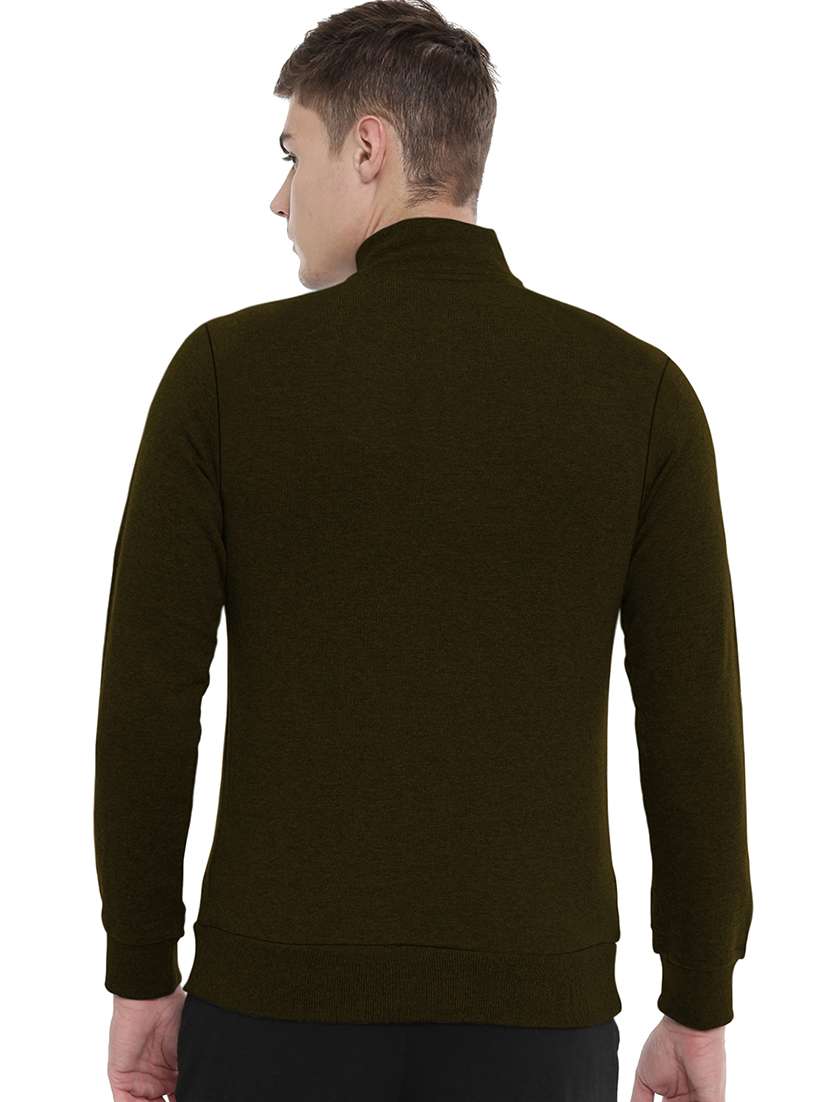 olive green chest print sweatshirt - 18419150 - Standard Image - 2