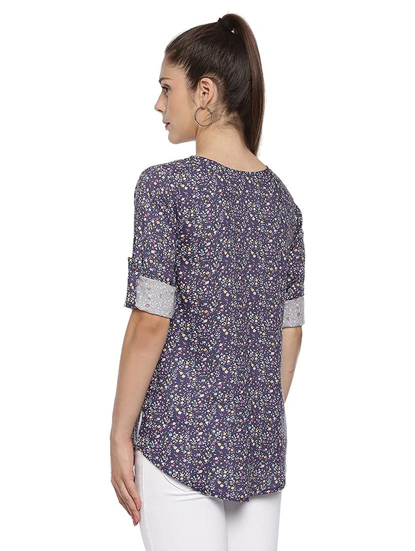 women's straight notch neck top - 18419454 - Standard Image - 2