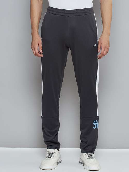 grey side taped full length track pant - 18420090 -  Standard Image - 0
