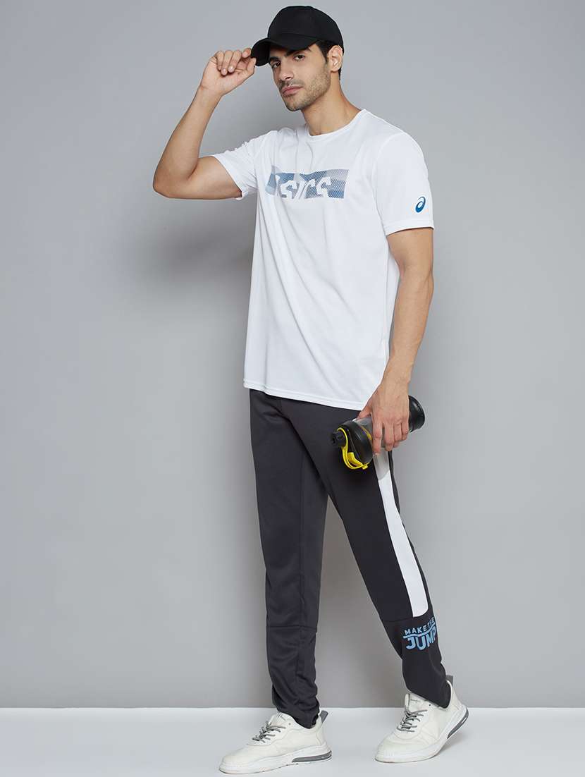Grey Side Taped Full Length Track Pant