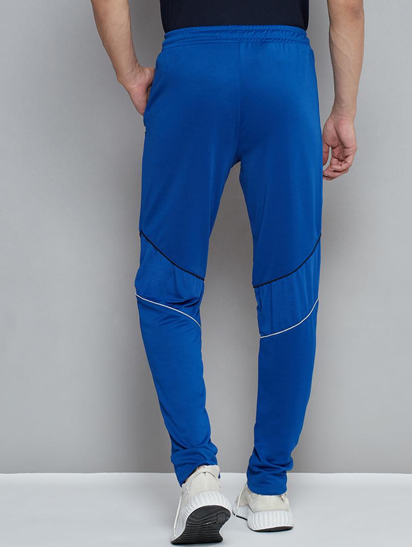 blue solid full length track pant - 18420094 - Standard Image - 2