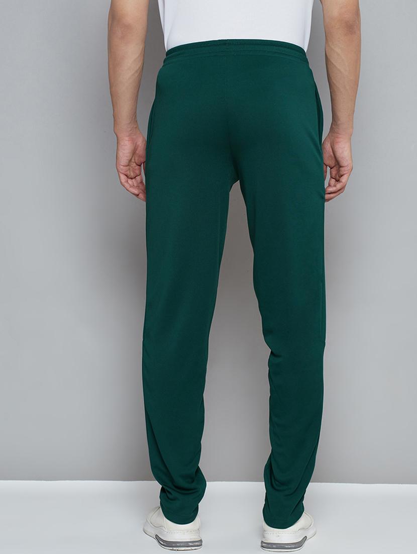 green solid full length track pant - 18420095 - Standard Image - 2