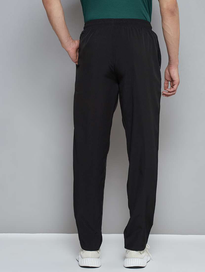 black solid full length track pant - 18420096 - Standard Image - 2