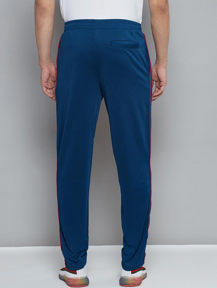 blue solid full length track pant - 18420097 - Standard Image - 2