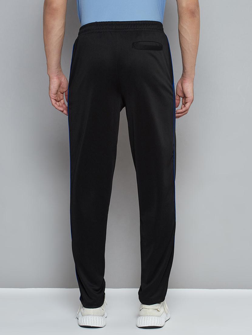 black solid full length track pant - 18420098 - Standard Image - 2