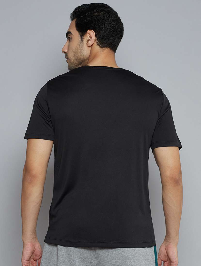 men black solid t-shirt - 18420180 -  Standard Image - 2