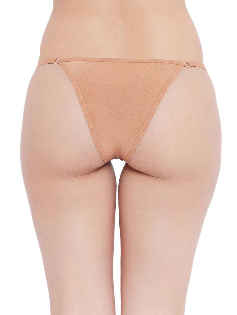 beige laced thongs panty - 18420790 - Standard Image - 2